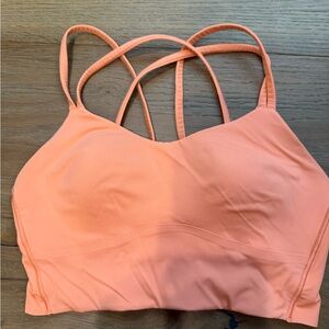 Lululemon Athletica Coral Strappy Sports Bra